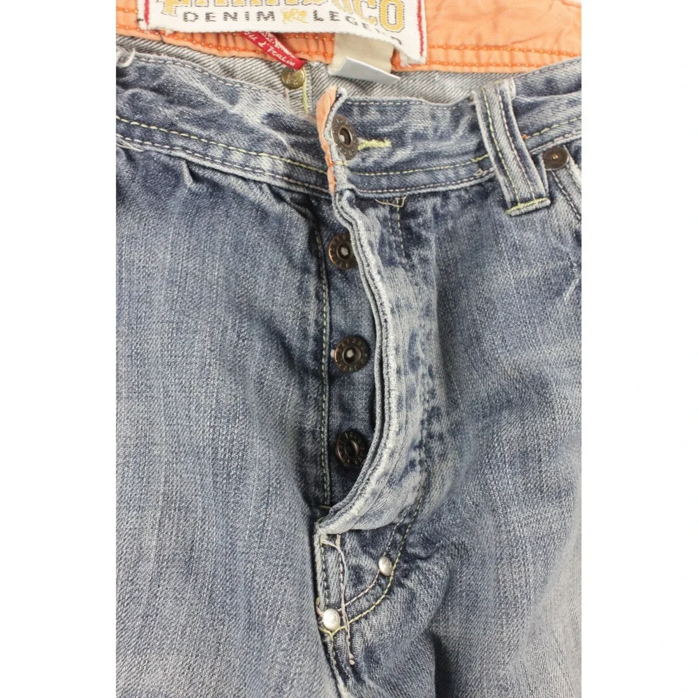 Parasuco Denim Legend Mens 38 Y2K Baggy Jeans Distressed Skater Heel Bites